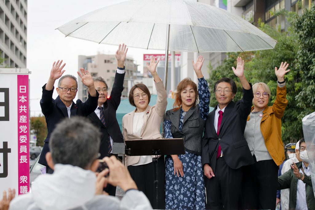 10.11 金町駅南口で街頭演説