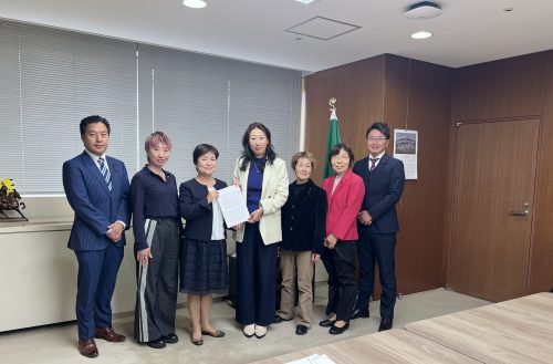 堀ノ内１丁目で擁壁が崩落　被災住民の支援や安全確保を申し入れ、来年度予算要望を提出